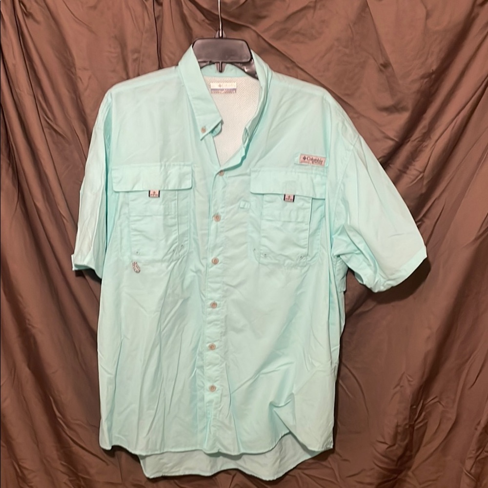 Columbia Blue Casual Button Down Shirt